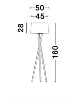 Lampadar Nova Luce Salino, lemn/textil alb, 1x12W, cod 9145061 - imagine 4