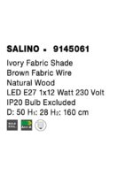 Lampadar Nova Luce Salino, lemn/textil alb, 1x12W, cod 9145061 - imagine 3