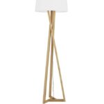 Lampadar Nova Luce Salino, lemn/textil alb, 1x12W, cod 9145071