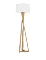 Lampadar Nova Luce Salino, lemn/textil alb, 1x12W, cod 9145071