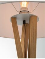 Lampadar Nova Luce Salino, lemn/textil alb, 1x12W, cod 9145071 - imagine 5