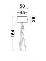 Lampadar Nova Luce Salino, lemn/textil alb, 1x12W, cod 9145071 - imagine 4
