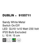 Aplica spot alb Nova Luce Dublin, 1x10 W, cod 9155711 - imagine 4