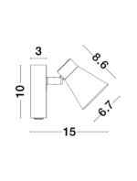 Aplica spot negru Nova Luce Dublin, 1x10 W, cod 9155712 - imagine 4