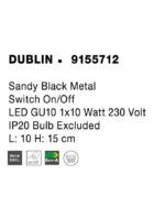 Aplica spot negru Nova Luce Dublin, 1x10 W, cod 9155712 - imagine 3
