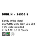 Plafoniera alba Nova Luce Dublin, 2x10 W, cod 9155811 - imagine 4