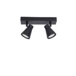 Plafoniera neagra Nova Luce Dublin, 2x10 W, cod 9155812