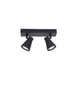 Plafoniera neagra Nova Luce Dublin, 2x10 W, cod 9155812