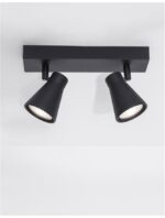 Plafoniera neagra Nova Luce Dublin, 2x10 W, cod 9155812 - imagine 7