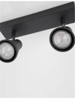 Plafoniera neagra Nova Luce Dublin, 2x10 W, cod 9155812 - imagine 6