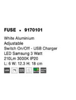 Aplica Nova Luce Fuse, alb satinat, cod 9170101 - imagine 3