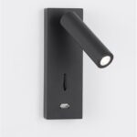 Aplica Nova Luce Fuse, negru satinat, cod 9170102