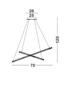 Suspensie Nova Luce Quentin, crom/cristal k9, led 60 W, cod 9172518 - imagine 4