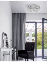 Plafoniera Nova Luce Quentin, crom/cristal k9, led 44 W, cod 9172519 - imagine 5