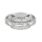 Plafoniera Nova Luce Quentin, crom/cristal k9, led 44 W, cod 9172519