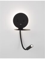 Aplica Nova Luce Eclip, negru satinat, cod 9173282