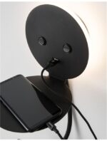 Aplica Nova Luce Eclip, negru satinat, cod 9173282 - imagine 7