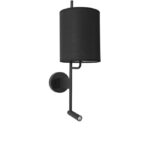 Aplica Nova Luce Yama, negru mat, 12+3 W, cod 9180512