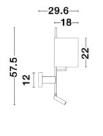 Aplica Nova Luce Yama, negru mat, 12+3 W, cod 9180512 - imagine 4