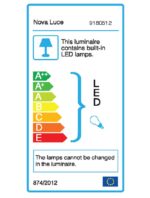 Aplica Nova Luce Yama, negru mat, 12+3 W, cod 9180512 - imagine 2