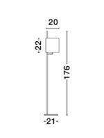 Lampadar Nova Luce Yama, negru mat, 12 W, cod 9180522 - imagine 2