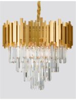 Lustra Nova Luce Grane, auriu satinat, 40 W, cod 9181200 - imagine 7