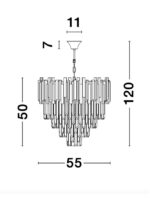 Lustra Nova Luce Grane, auriu satinat, 40 W, cod 9181200 - imagine 4