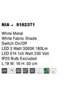 Aplica Nova Luce Nia, alb mat, 5+3 W, cod 9182371 - imagine 3