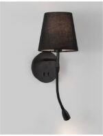 Aplica Nova Luce Nia, negru mat, 5+3 W, cod 9182372 - imagine 8