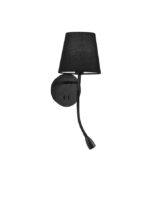 Aplica Nova Luce Nia, negru mat, 5+3 W, cod 9182372