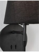 Aplica Nova Luce Nia, negru mat, 5+3 W, cod 9182372 - imagine 6