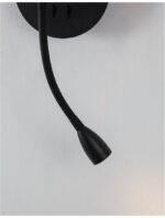 Aplica Nova Luce Nia, negru mat, 5+3 W, cod 9182372 - imagine 5