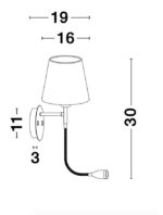 Aplica Nova Luce Nia, alb mat, 5+3 W, cod 9182371 - imagine 11