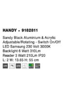 Aplica Nova Luce Handy, alb satinat, 6+3 W, cod 9182811 - imagine 3