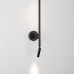Aplica Nova Luce Handy, negru satinat, 6+3 W, cod 9182812
