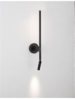 Aplica Nova Luce Handy, negru satinat, 6+3 W, cod 9182812