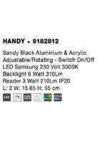 Aplica Nova Luce Handy, negru satinat, 6+3 W, cod 9182812 - imagine 4
