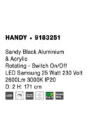Lampadar Nova Luce Handy, negru satinat, 25 W, cod 9183251 - imagine 3