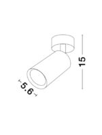 Aplica Nova Luce Wan, alb satinat, 1x35 W, cod 9184311 - imagine 4