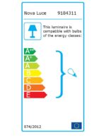 Aplica Nova Luce Wan, alb satinat, 1x35 W, cod 9184311 - imagine 2