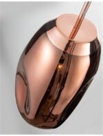 Pendul Nova Luce Lava, cupru lucios, 1x12 W, cod 9190391 - imagine 6