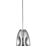 Pendul Nova Luce Lava, crom lucios /sticla fume, 1x12 W, cod 9190392