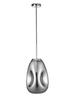 Pendul Nova Luce Lava, crom lucios /sticla fume, 1x12 W, cod 9190392