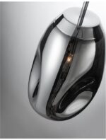 Pendul Nova Luce Lava, crom lucios /sticla fume, 1x12 W, cod 9190392 - imagine 5
