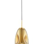 Pendul Nova Luce Lava, auriu lucios /sticla aurie, 1x12 W, cod 9190393
