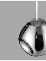 Pendul Nova Luce Lava, crom lucios /sticla fume, 1x12 W, cod 9190402 - imagine 6