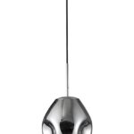 Pendul Nova Luce Lava, crom lucios /sticla fume, 1x12 W, cod 9190402
