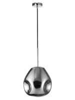 Pendul Nova Luce Lava, crom lucios /sticla fume, 1x12 W, cod 9190402