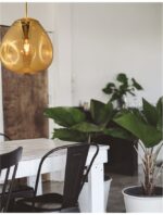 Pendul Nova Luce Lava, auriu lucios /sticla aurie, 1x12 W, cod 9190403 - imagine 7