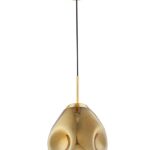 Pendul Nova Luce Lava, auriu lucios /sticla aurie, 1x12 W, cod 9190403
